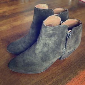 frye & co. Olive Suede Ankle Boots